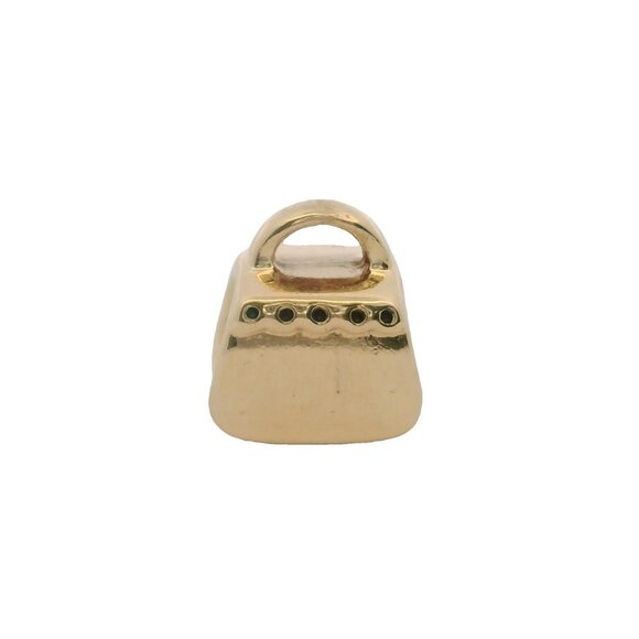 Pandora Retired Solid 14kt Handbag Purse Slider Charm with Single Diamond - Picture 4 of 6